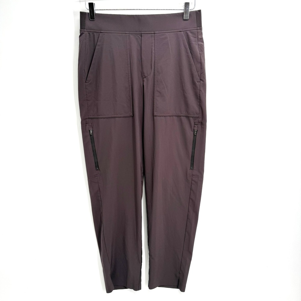 Athleta Brooklyn Mid Rise Ankle Utility Pants Size 6 Shale Purple Hiking Travel